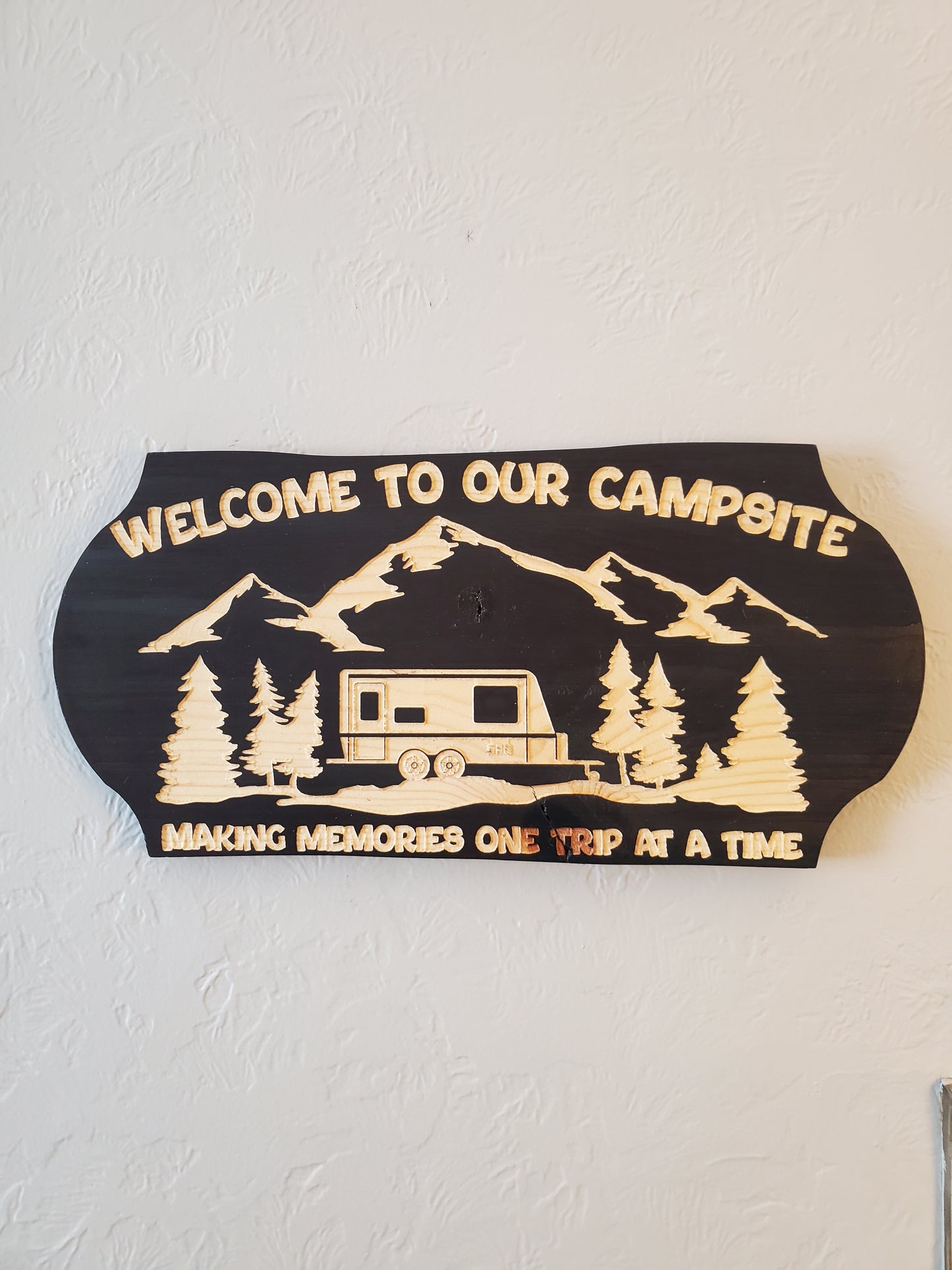Welcome to Our Campsite Sign