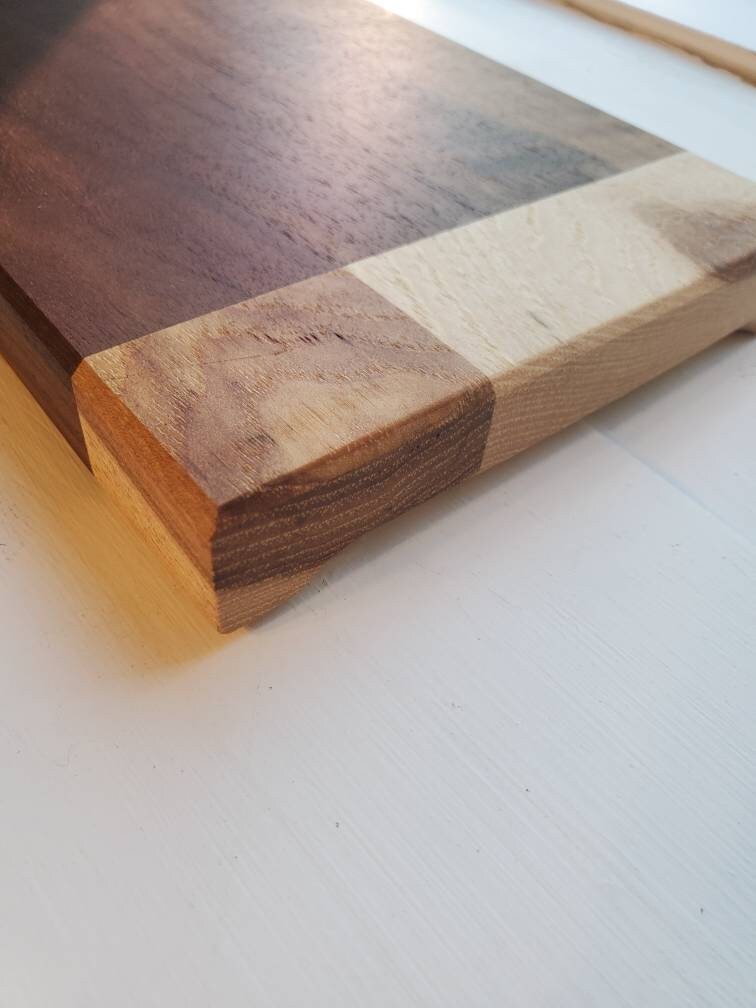 Solid Hardwood Charcuterie Board - White Oak & Walnut