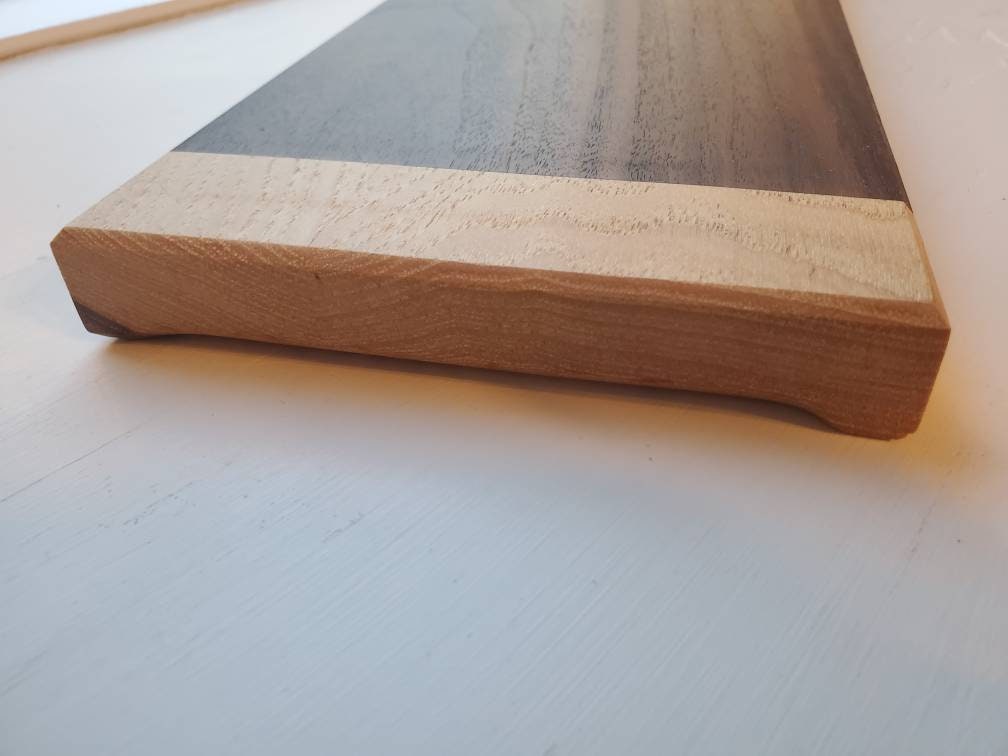 Solid Hardwood Charcuterie Board - White Oak & Walnut
