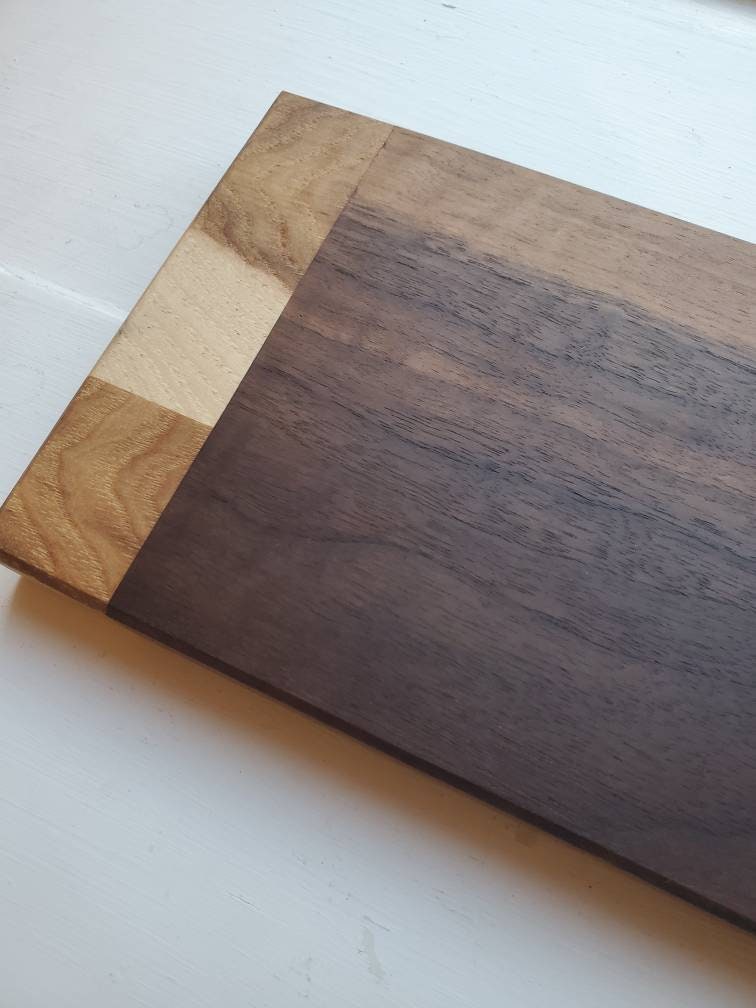 Solid Hardwood Charcuterie Board - White Oak & Walnut