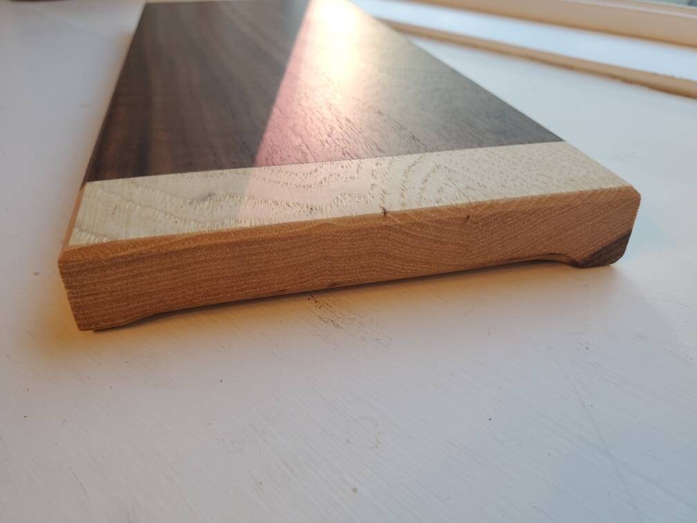 Solid Hardwood Charcuterie Board - White Oak & Walnut