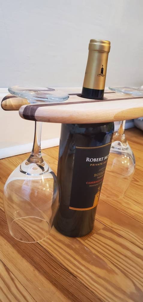 Wine Caddy - African Mahogany Base