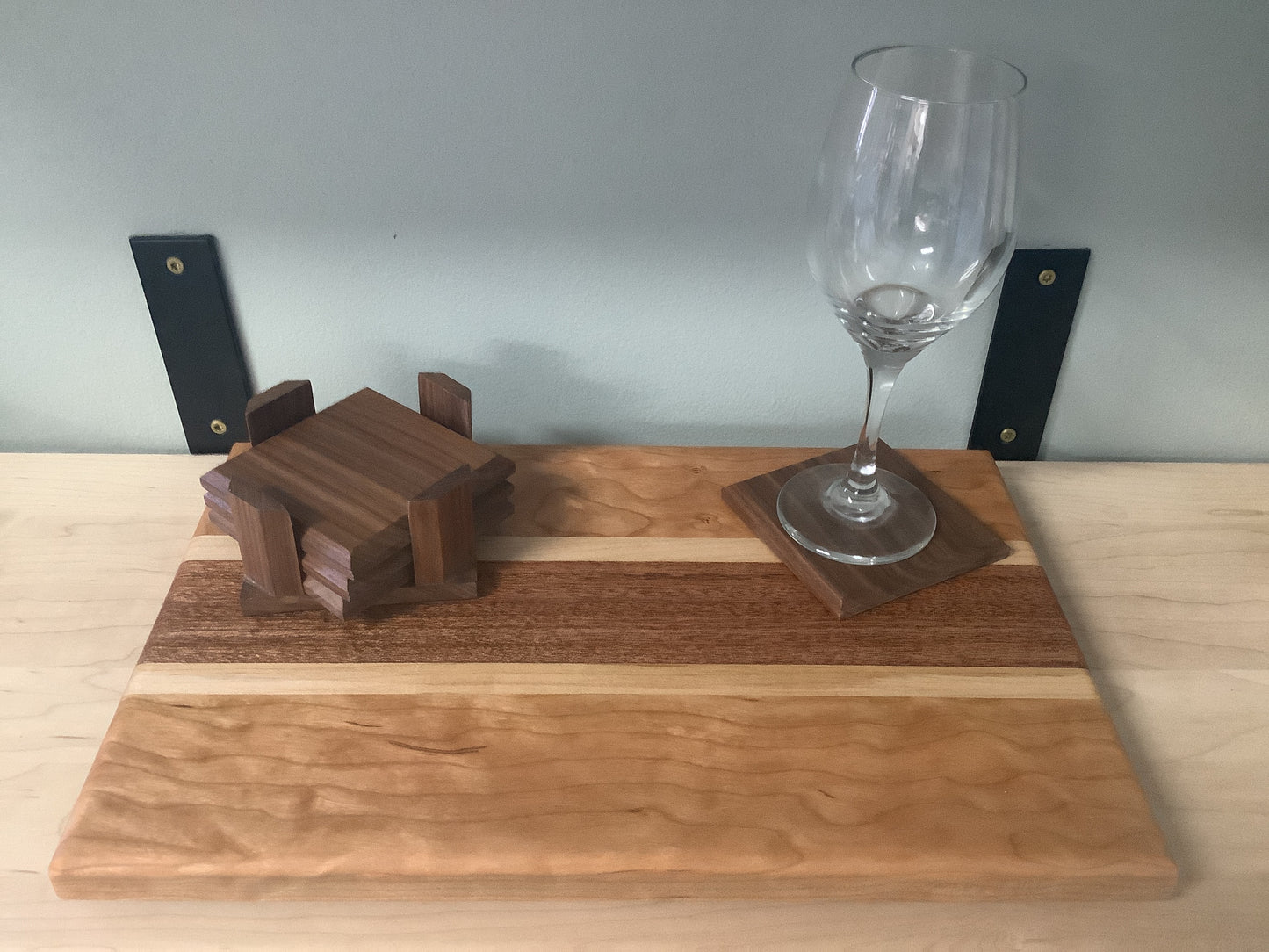 Cherry/Maple/African Mahogany Charcuterie Board
