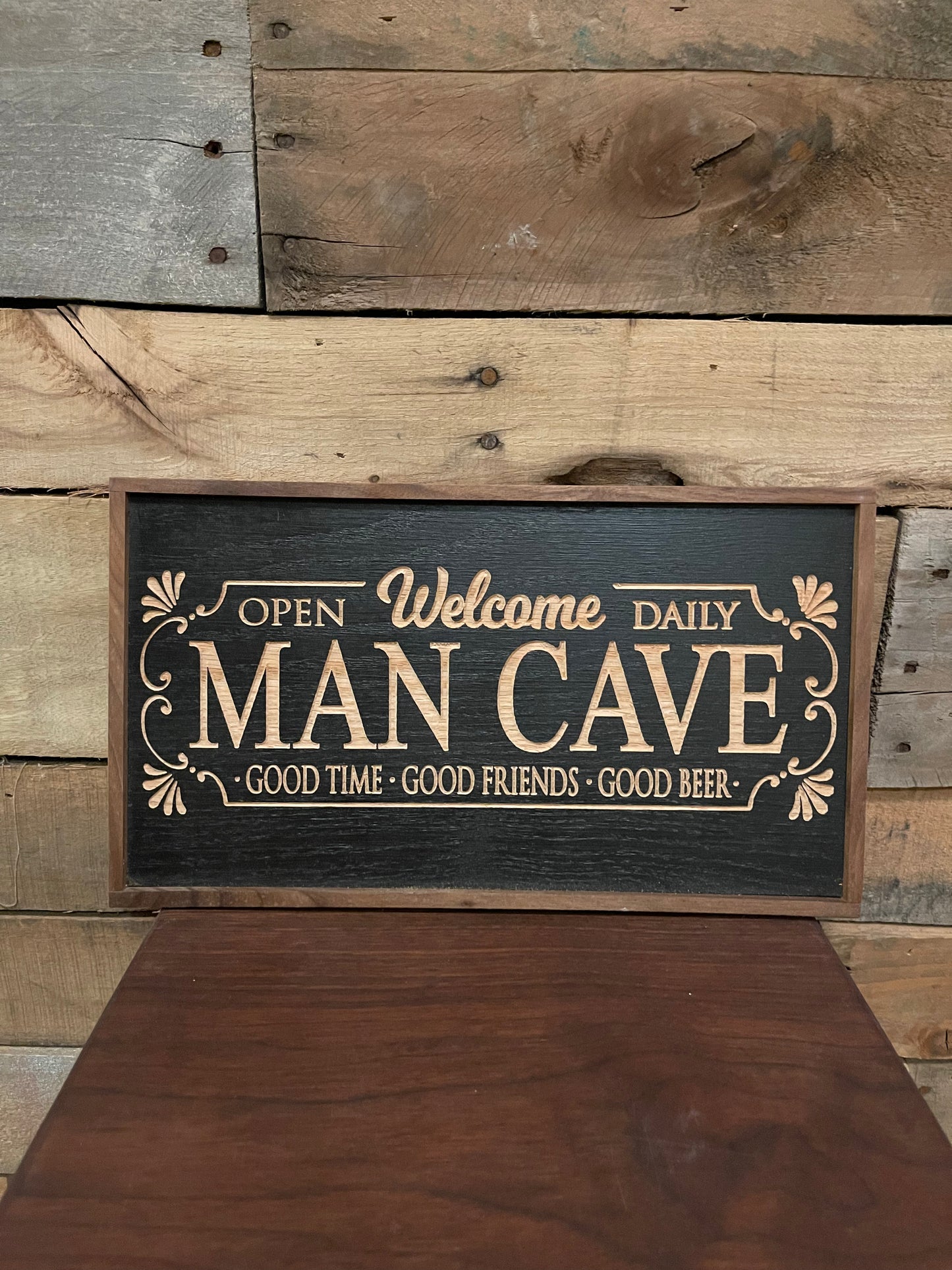 Man Cave Framed Sign