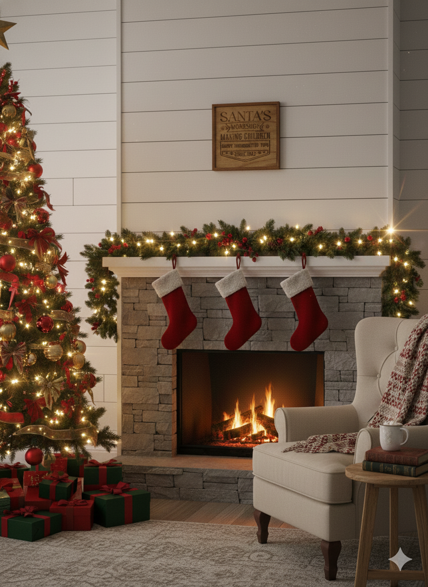 Santa's Workshop - Wooden Sign