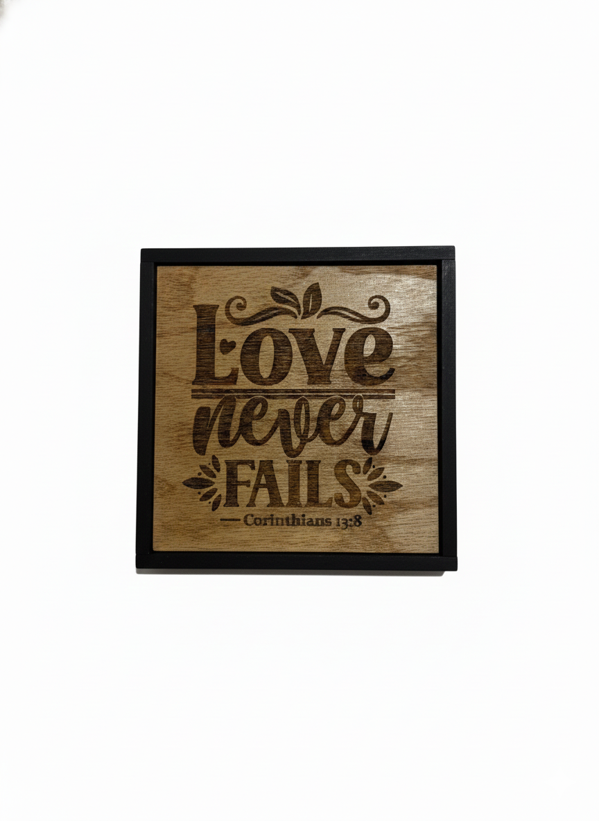 Love Never Fails - Wall Sign
