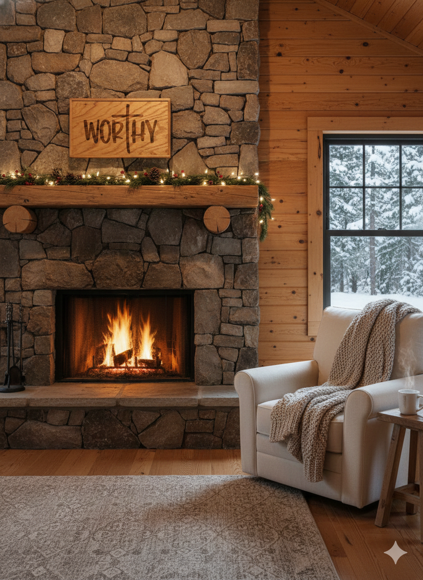 Worthy - 6"x10" Wooden Sign