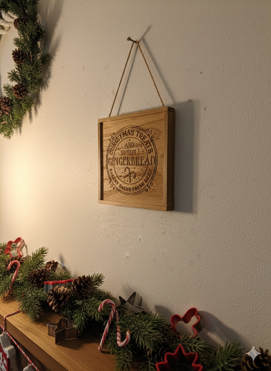 Gingerbread Bakery - Wooden Sign