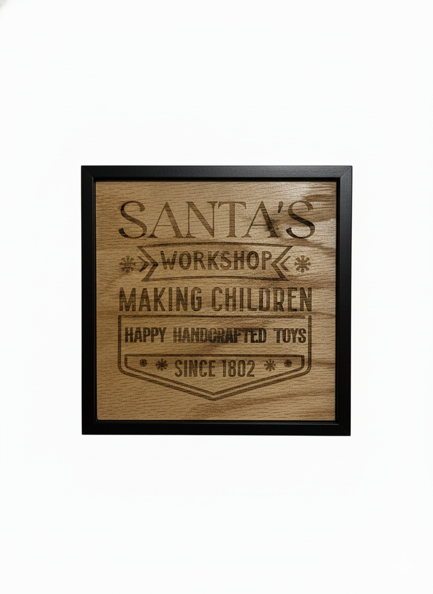 Santa's Workshop - Wooden Sign