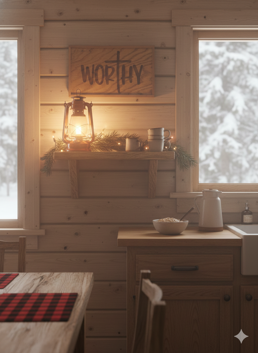 Worthy - 6"x10" Wooden Sign