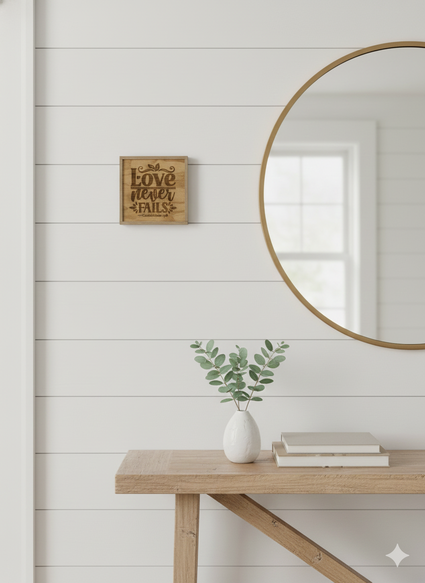 Love Never Fails - Wall Sign