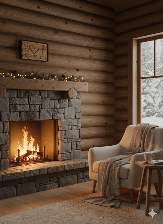 Peace, Love, Jesus - 6"x10" Wooden Sign