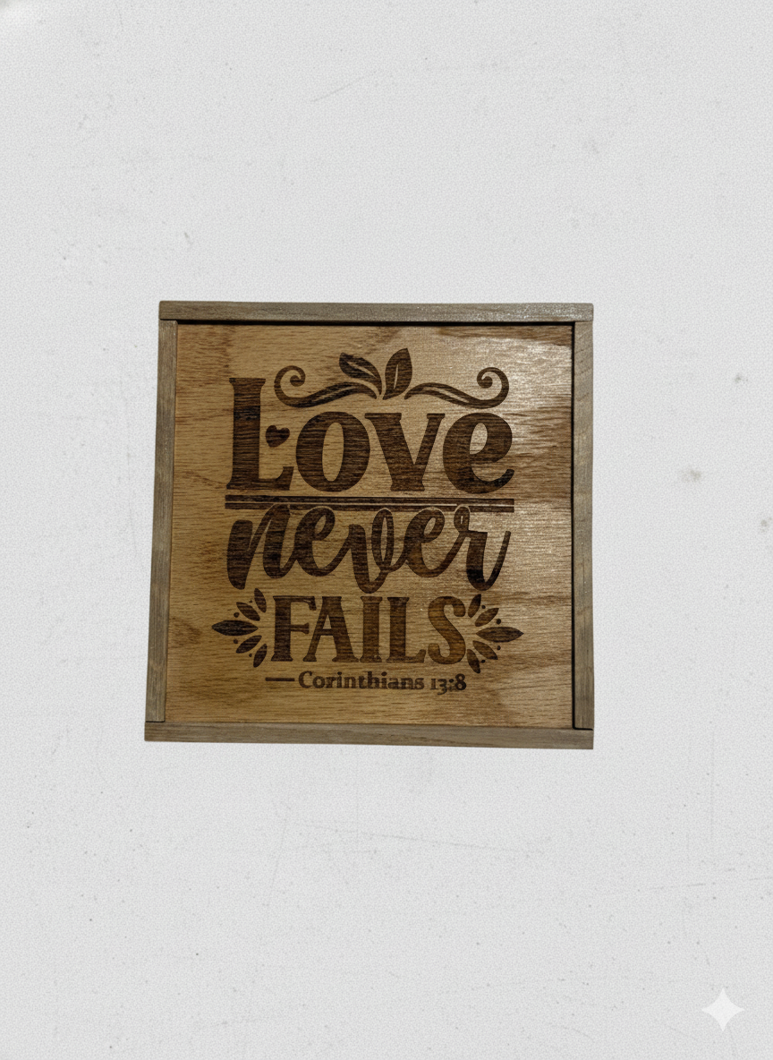 Love Never Fails - Wall Sign