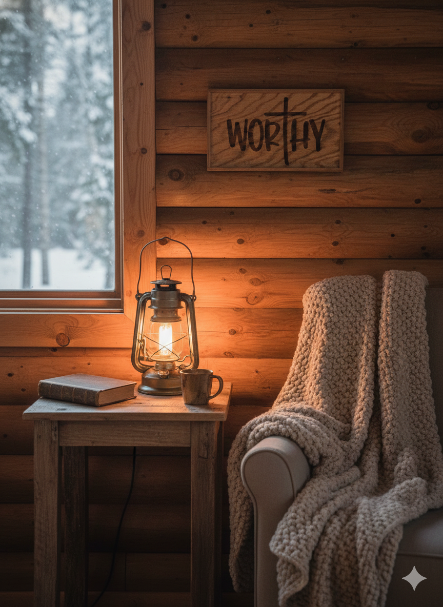 Worthy - 6"x10" Wooden Sign