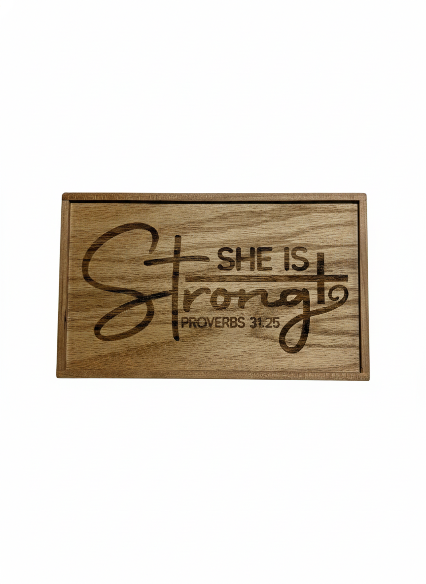 She is Strong - 6"x10" Wooden Sign