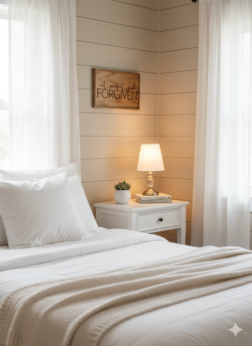 Not Perfect, Just Forgiven - 6"x10" Wooden Sign