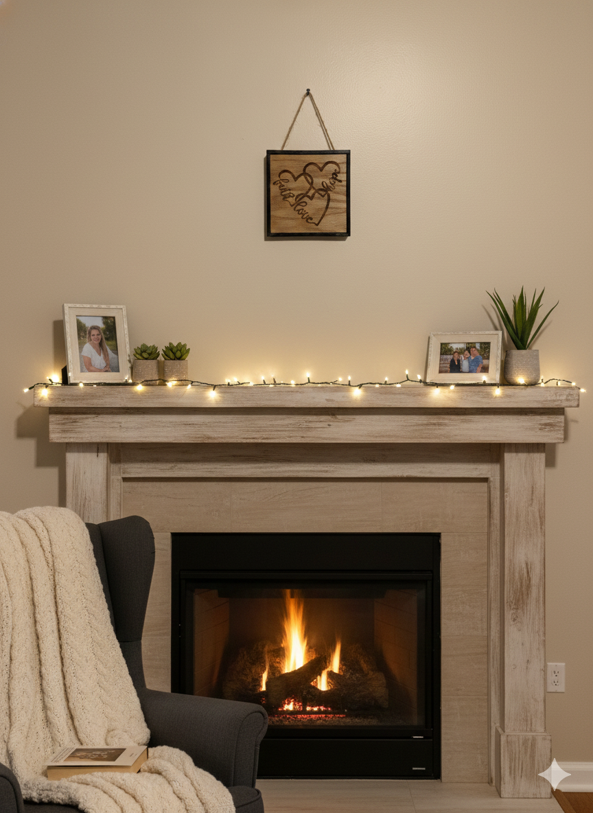 Faith, Hope, Love Hearts - Wooden Sign