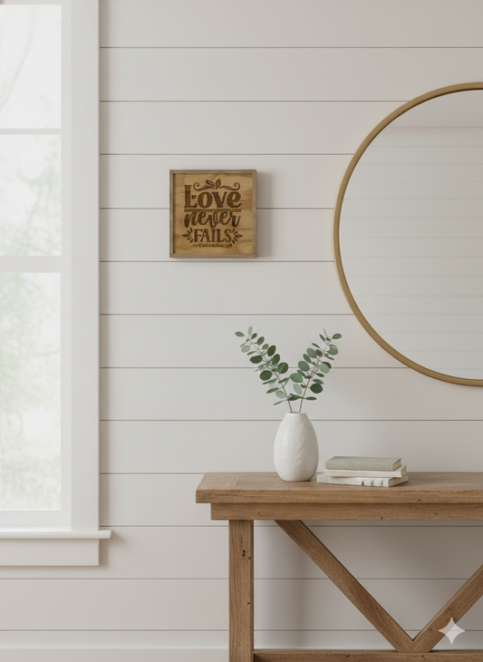Love Never Fails - Wall Sign