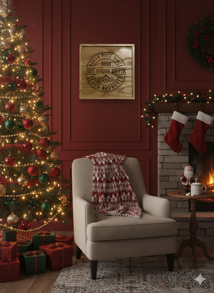 Claus Approved - Wooden Sign