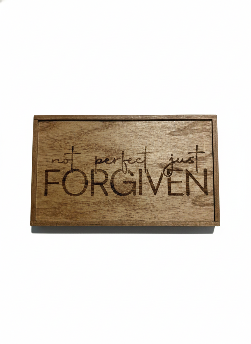 Not Perfect, Just Forgiven - 6"x10" Wooden Sign