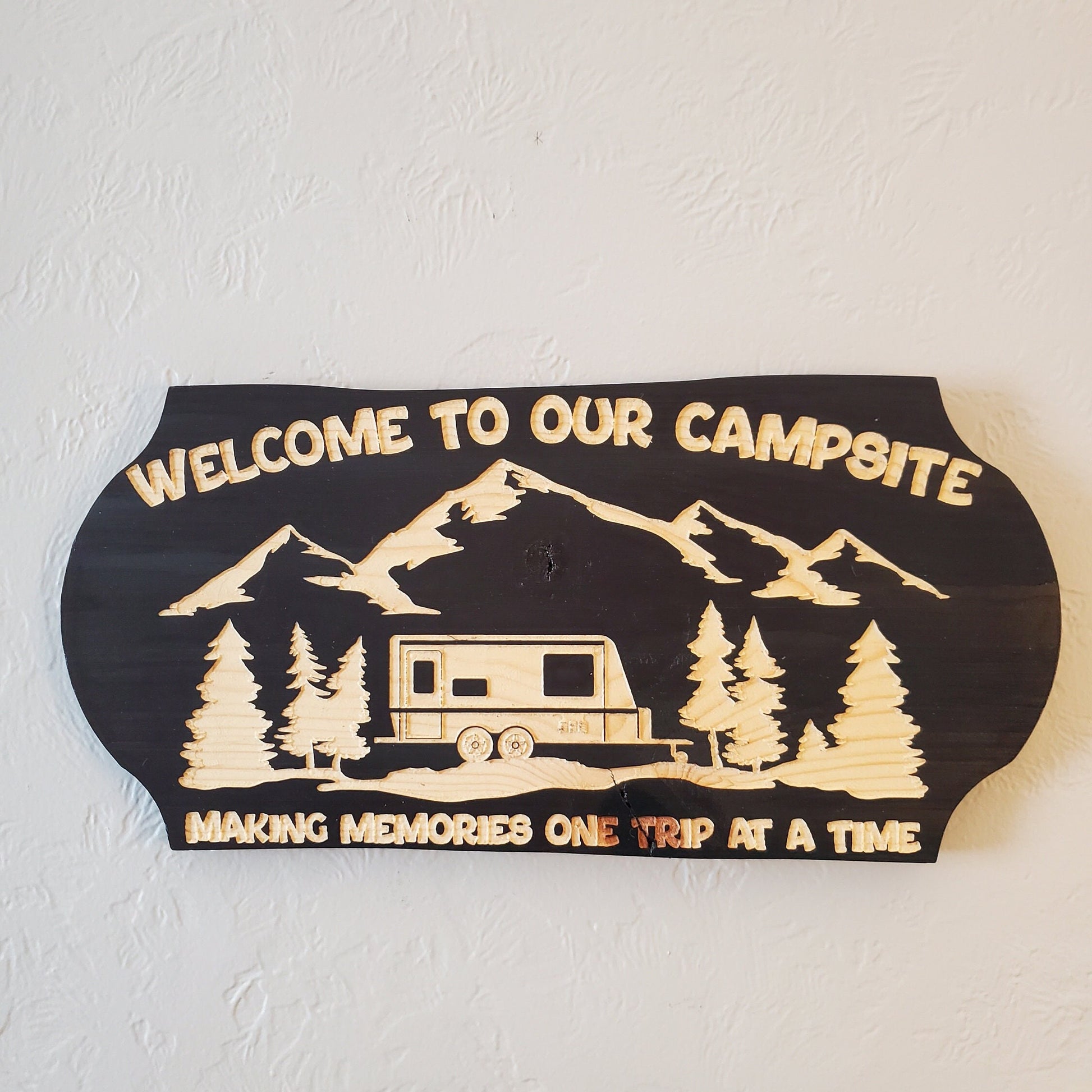 Welcome to Our Campsite Sign, RV Decor