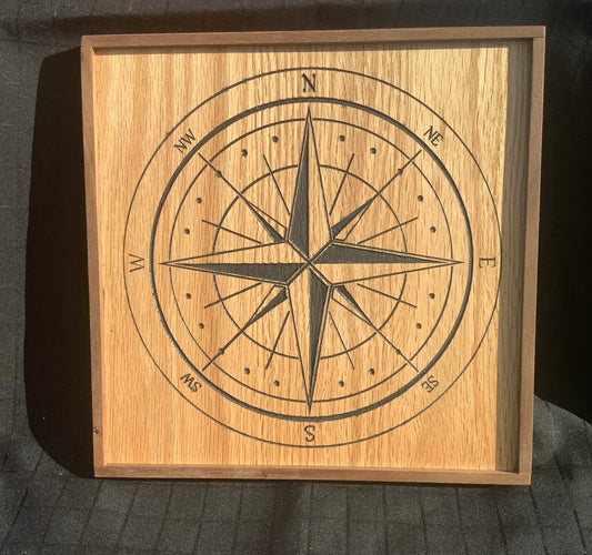 Hardwood Framed Compass