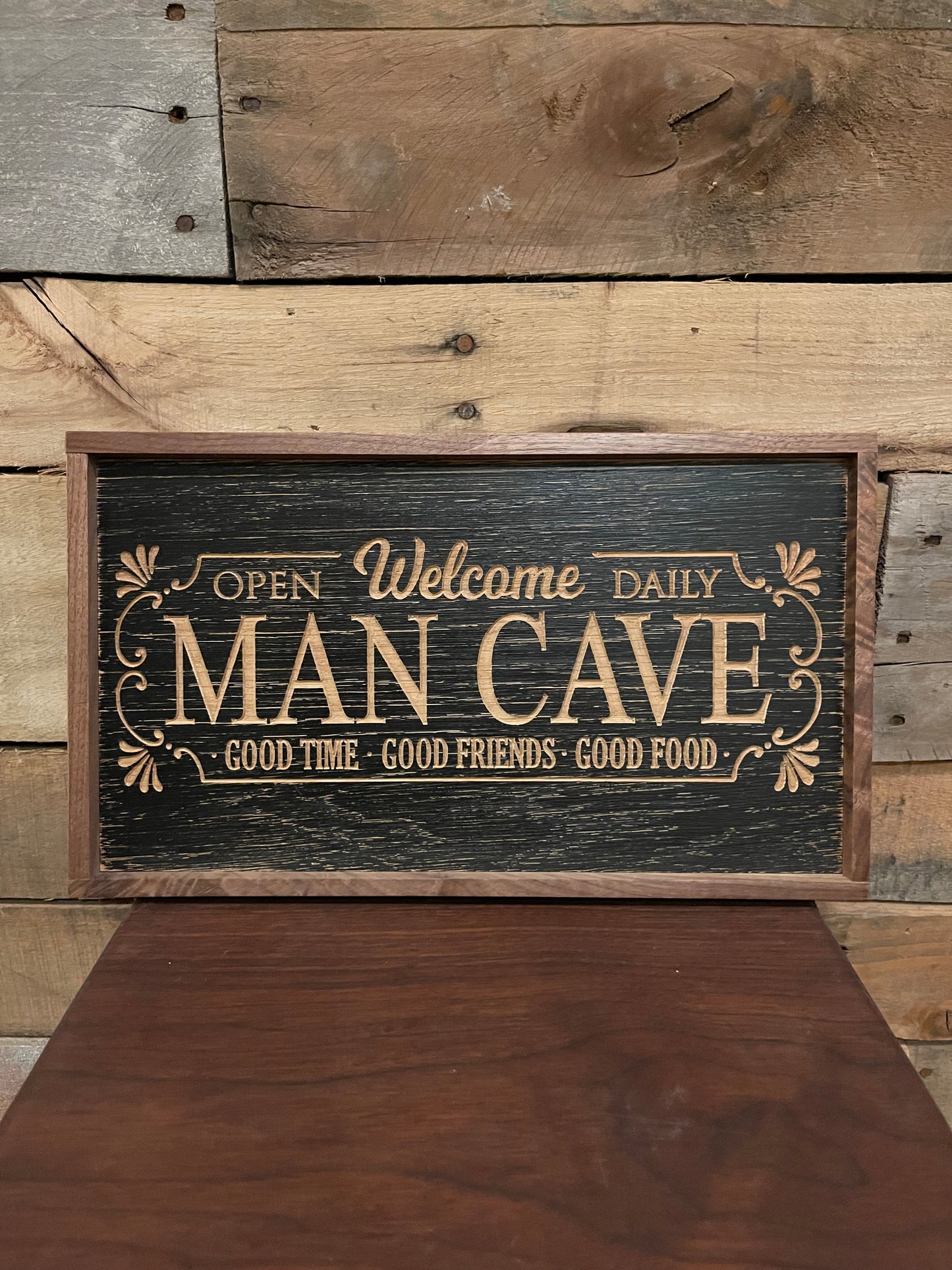 Man Cave Framed Sign